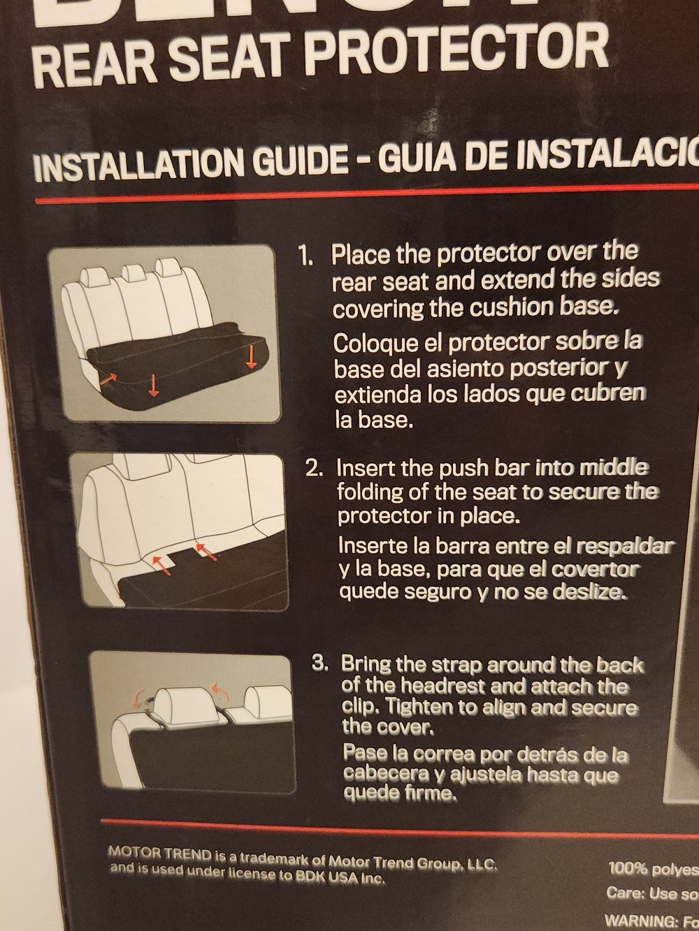 Waterproof Beige Bench Rear Seat Protector - Picture 7 of 7